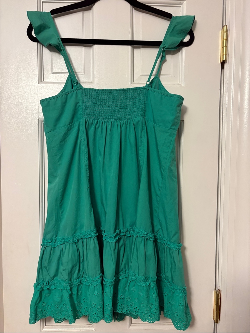 Betsey Johnson Teal Button-Front Dress with Floral Accents - Picture 2 of 3